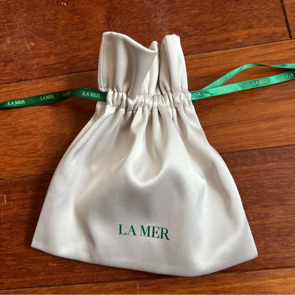 La Mer Suede Emerald Green Drawstring Gift Bag New